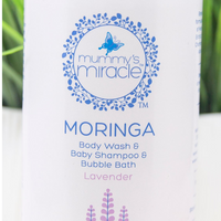 Moringa Body Wash & Baby Shampoo & Bubble Bath - Lavender 32oz