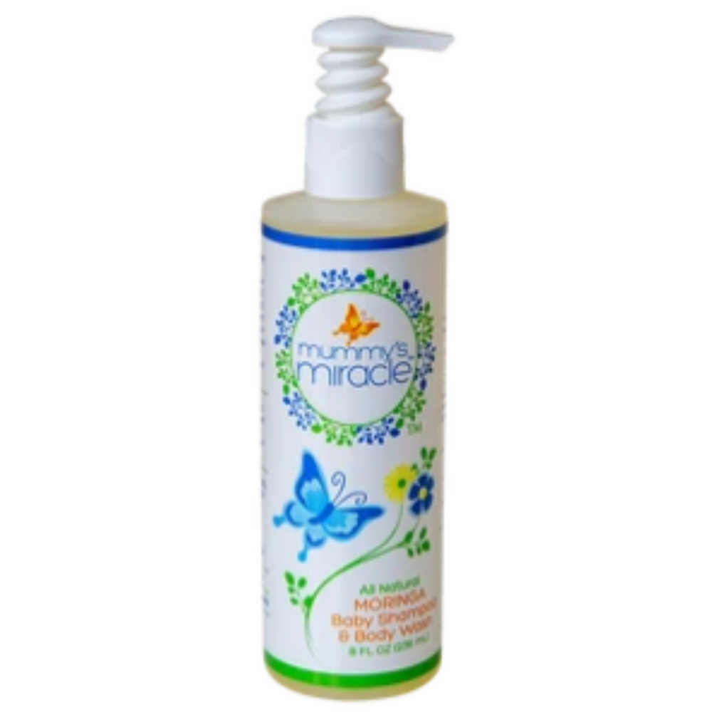 Mummy's Miracle Moringa Baby Shampoo and Wash 8oz All Natural Hypoallergenic Toxic-free
